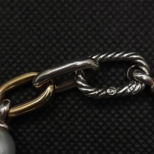 David Yurman Madison Chain Medium Bracelet with 18K Gold - Silver